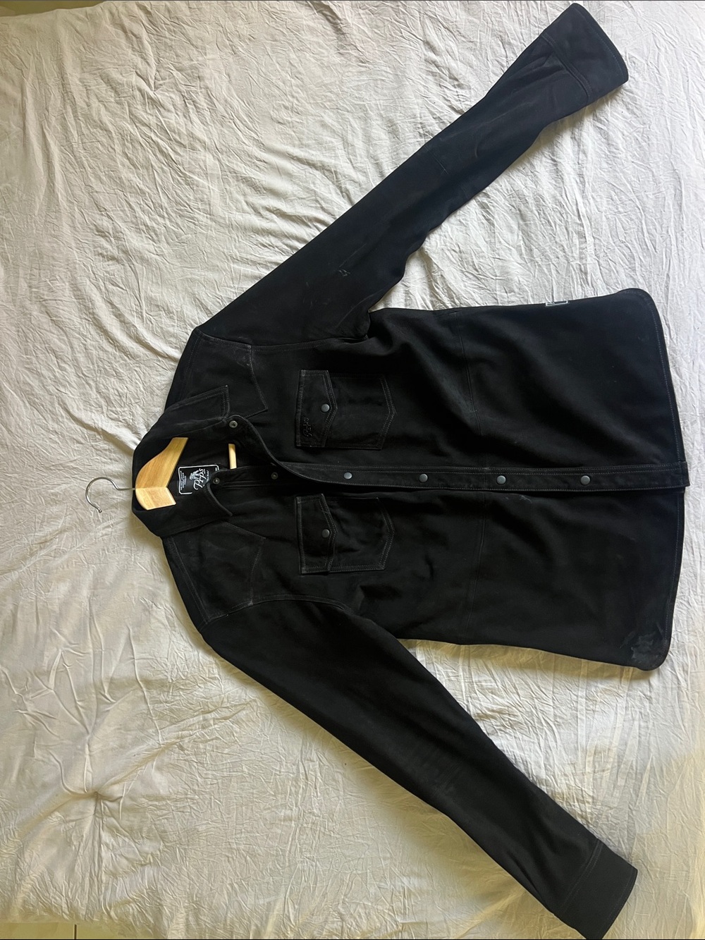 PRPS Black Casual Button-Down Shirt Jacket